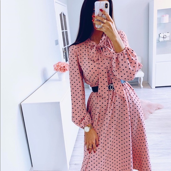 Sara Midi Polka Dot Dress - Picture 5 of 8